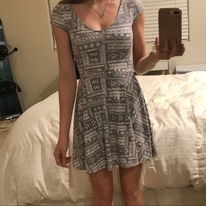 Grey/white Tribal Pattern Hollister Dress